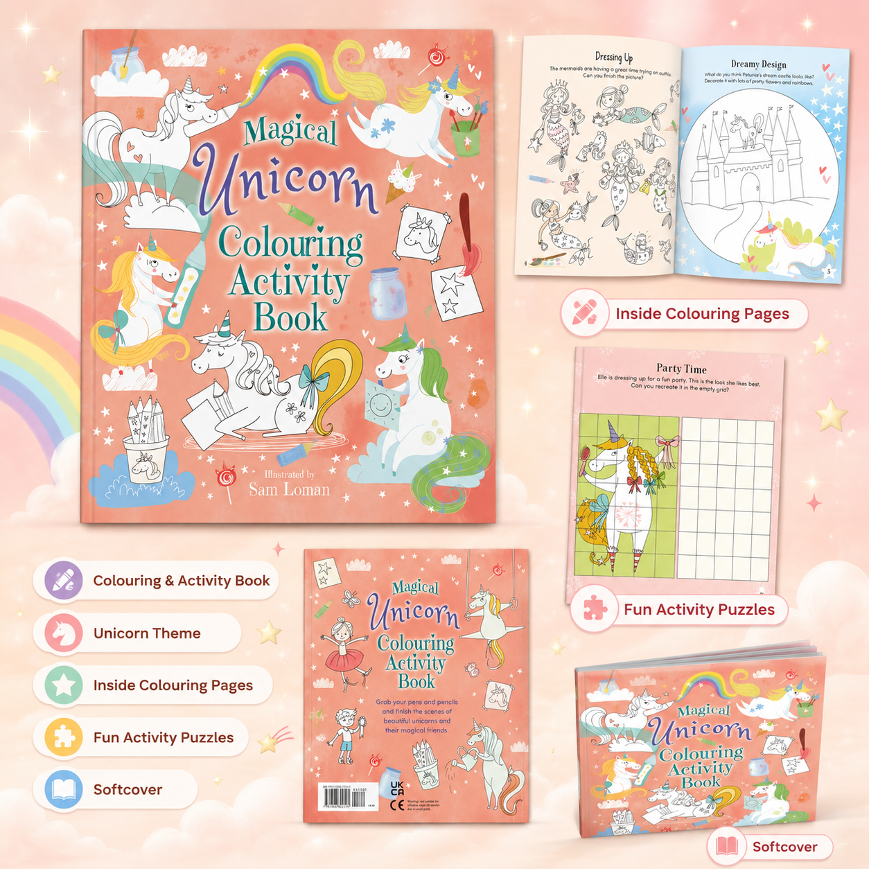 Magical Unicorn Colouring & Activity Book – Creative Kids