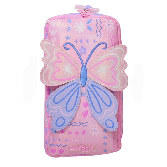 Smiggle Pencil Case Pink Sea Butterfly