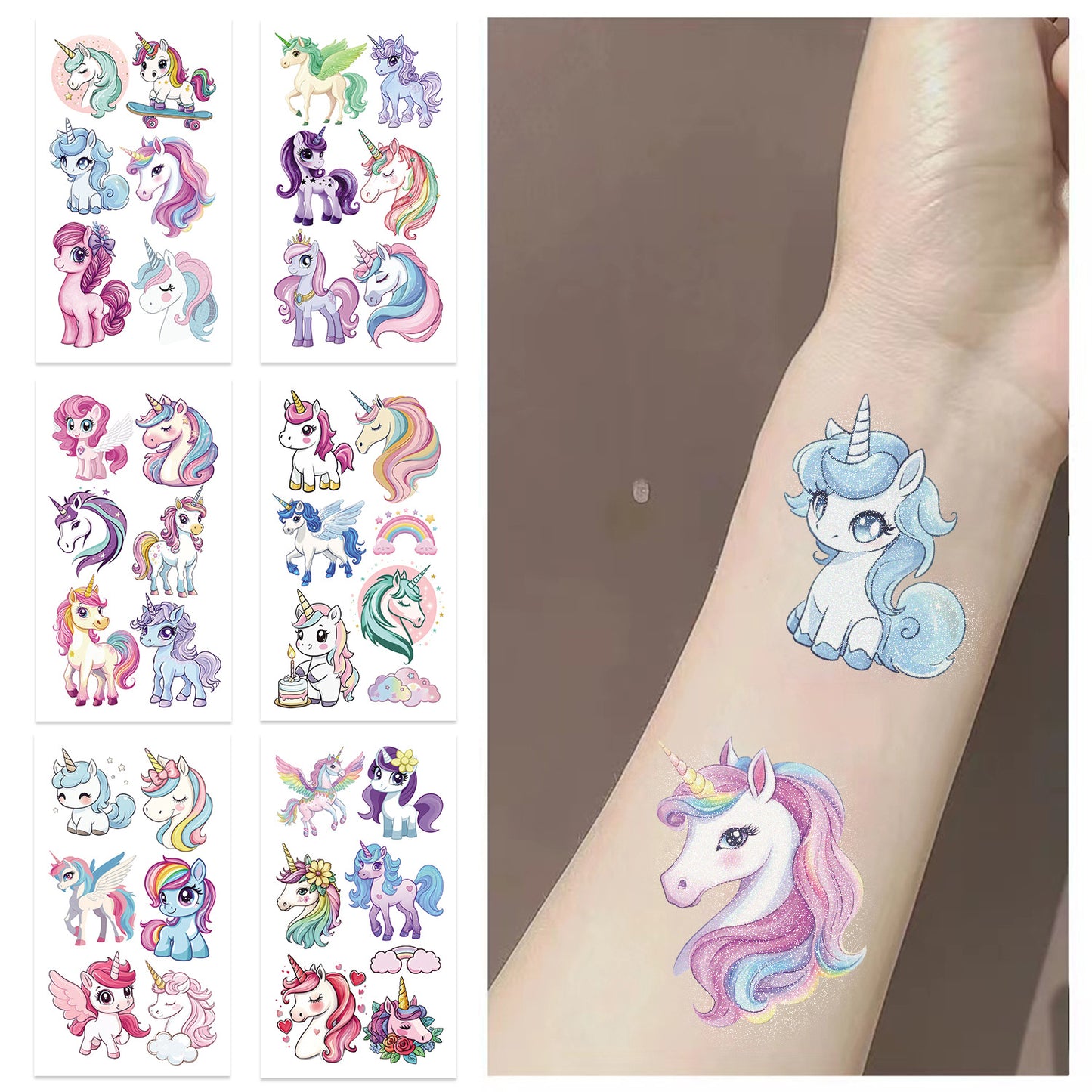 Tattoo Removable Stickers Temporary Designs For Kids - 10 Pcs Pack