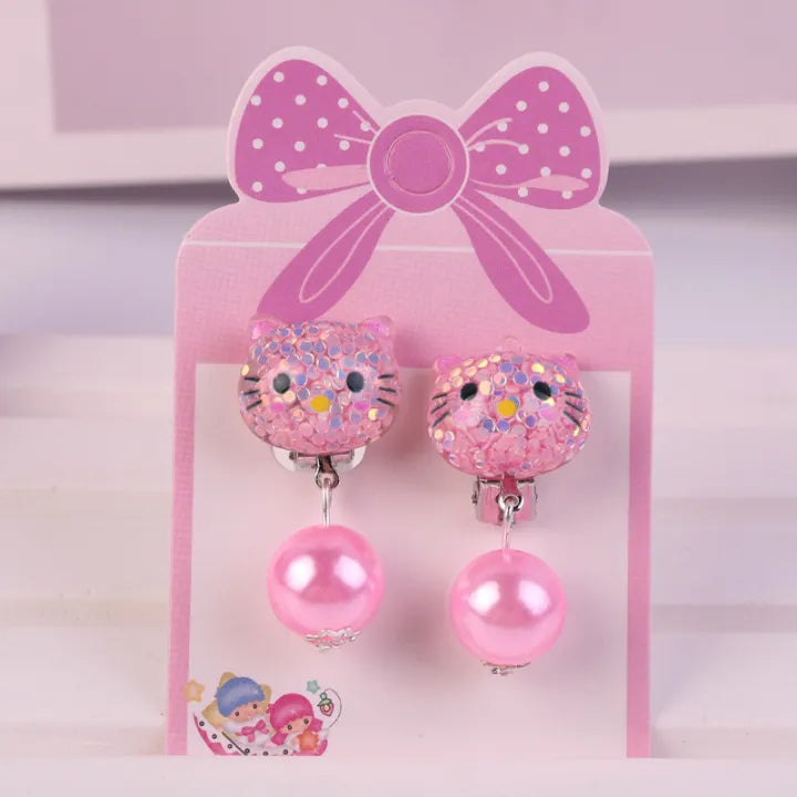 Girl Sparkle Pearl Clip-On Earrings Collection