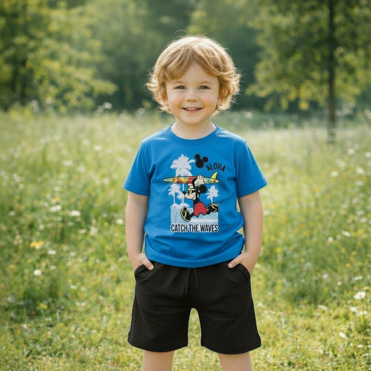 Boys Cotton Mickey Mouse – Soft Summer Outfit (9Month)