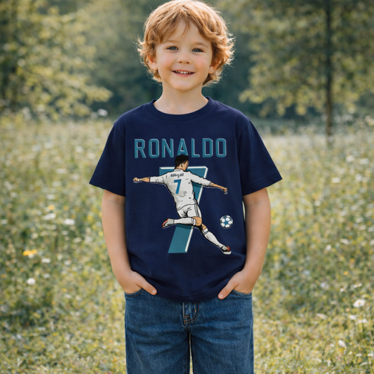 Cotton Tshirt Ronaldo For Kids | Size 5-14y