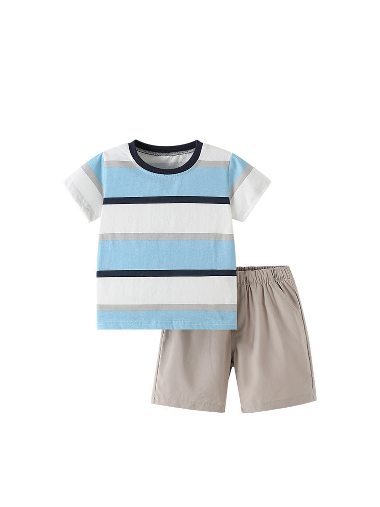 Boys Cotton Blue And White  – Soft Summer Outfit (4–10Y)