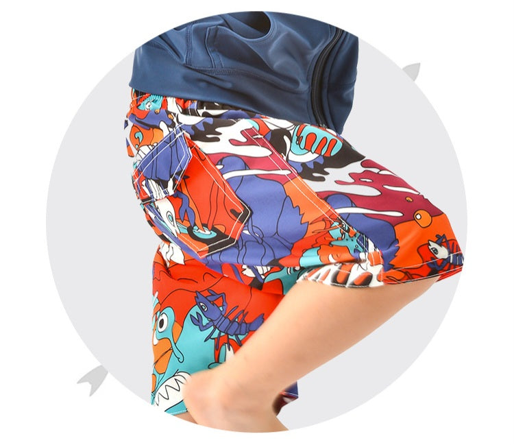 Boys Double-Layer Swim Shorts – Trendy Summer Style | 3–10Y