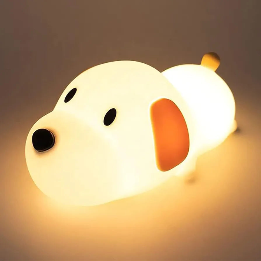 Dog Silicone Night Light | USB Rechargeable Color-Changing | 3+