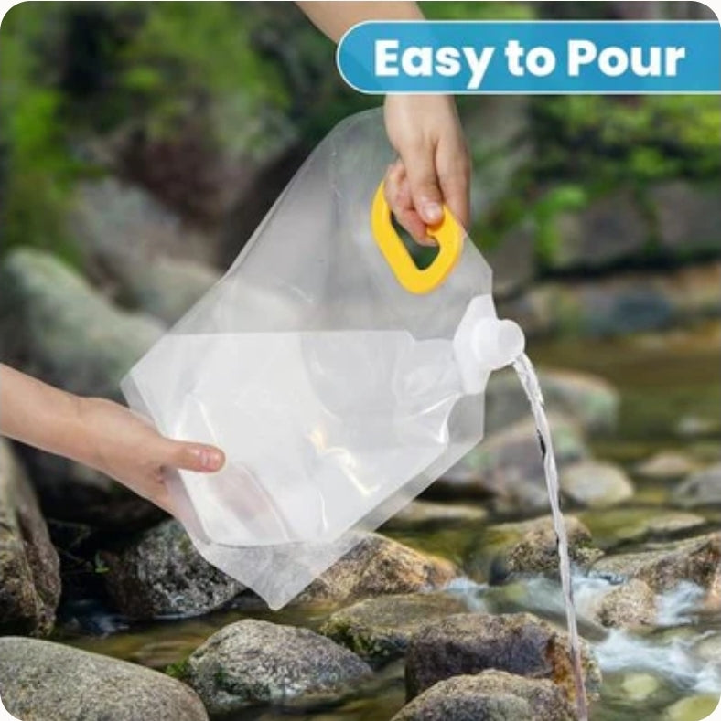 Stand-Up 2.5L / 5L Beverage Carry Pouch Bag Clear Food Grade With Side Spout