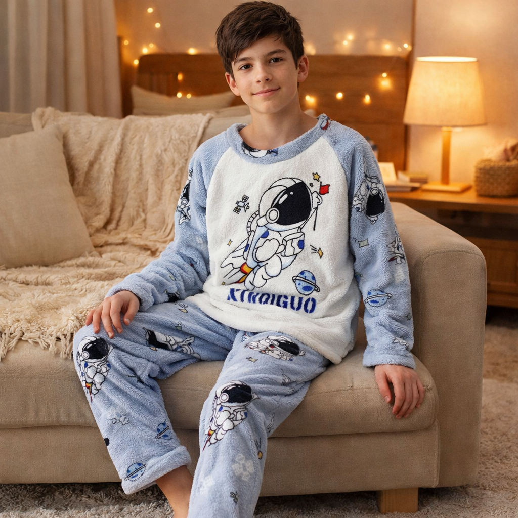 Warm Pyjama Astronaut Space Size 3-14y