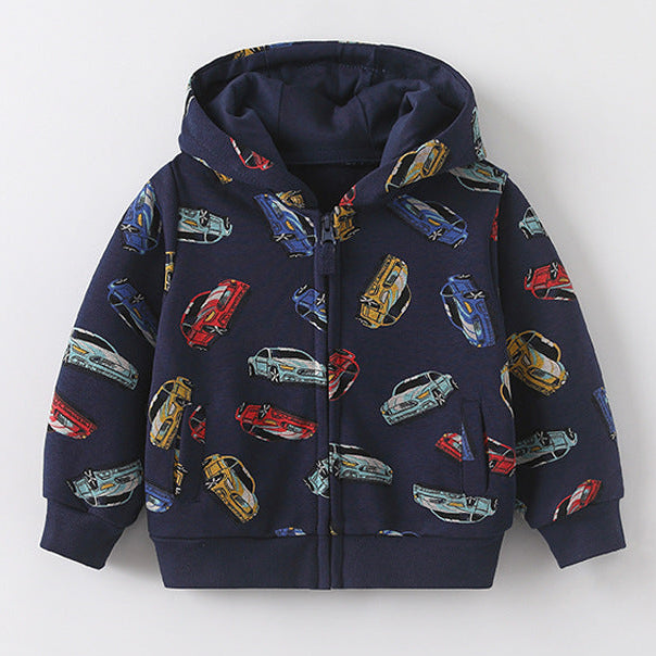Jacket For Boys Race Car  Design Size 3-10y