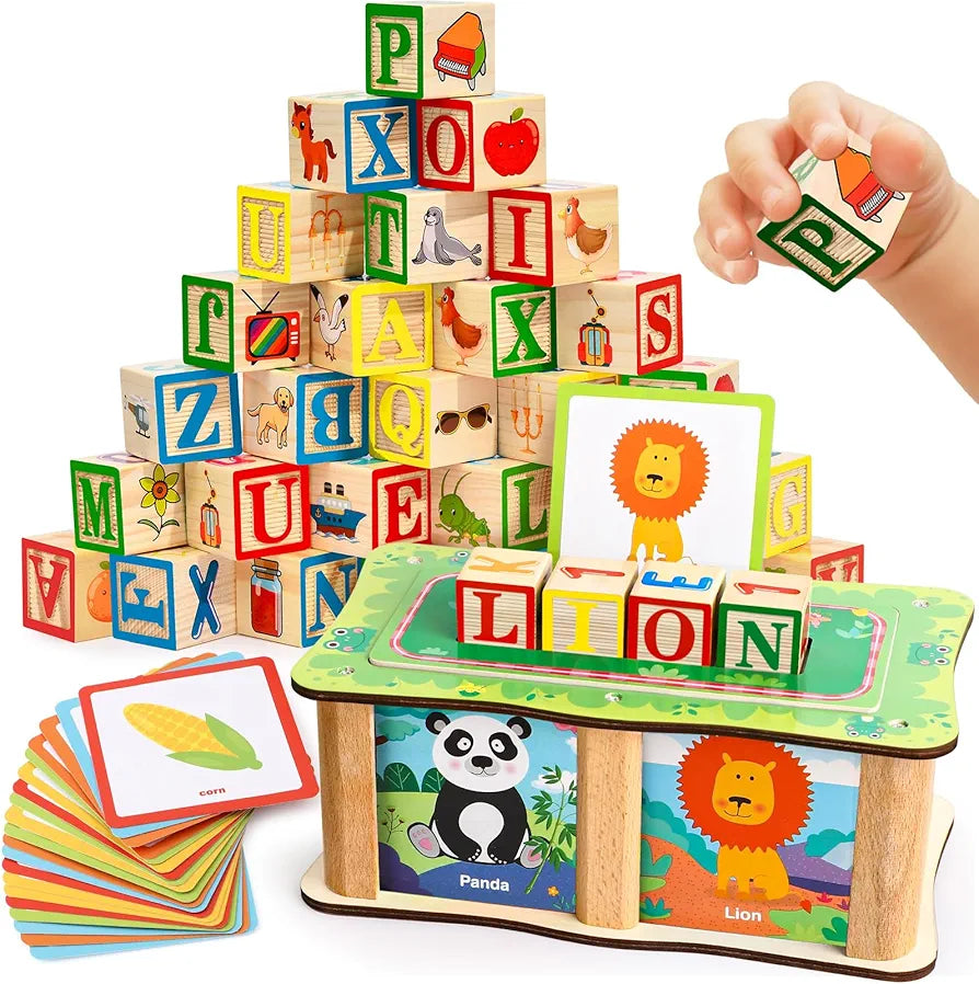 Matching Letter Game Alphabet Puzzle Reading Spelling | Early Learning Toy | 3+