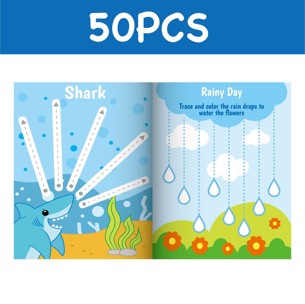 Kids Pencil Control & Tracing Activity Book – | Size 27×21.5cm