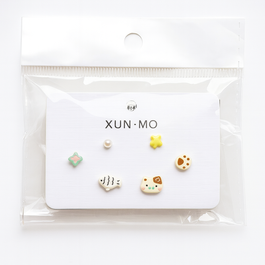 Small Cute Earrings Pack of 6 Pcs