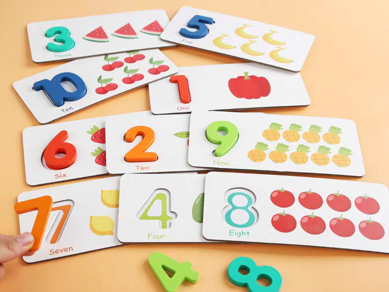 Spelling Numbers And Words | Card Educational Game | 3+