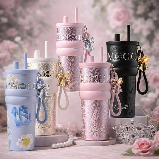 Insulated Stainless Steel Tumbler with Straw | 710ml (Cold & Hot)