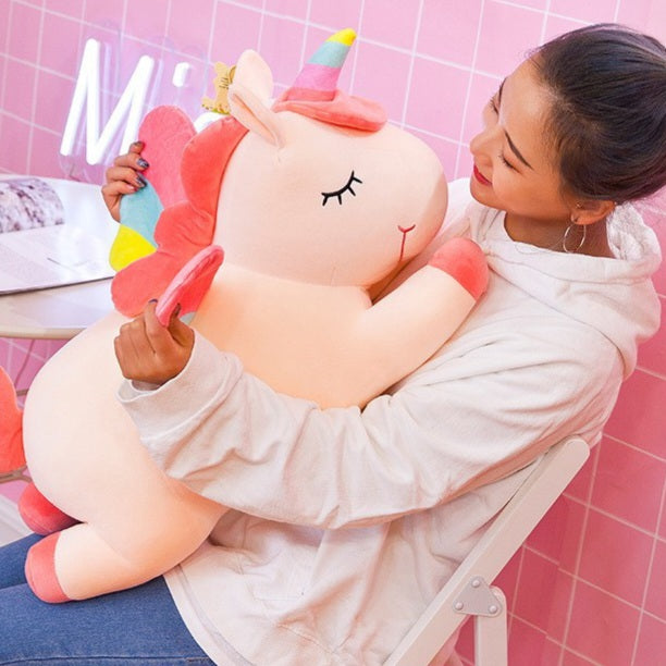 Soft Unicorn Plush Pillow – 2 Colors, 40cm & 80cm | 3+