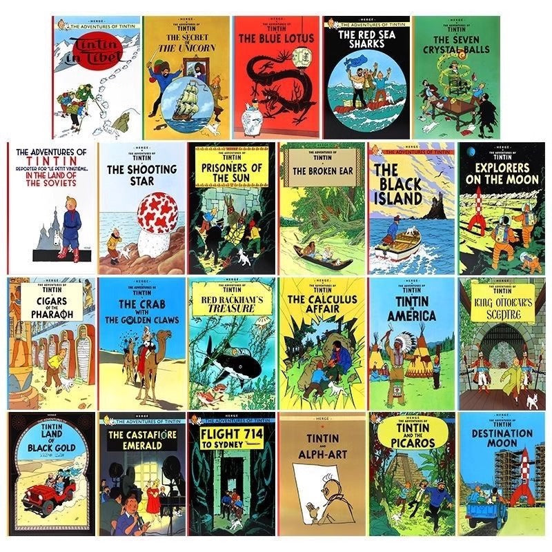 The Adventures Of TINTIN - 23 Books Set A4 | Soft Cover | 7+
