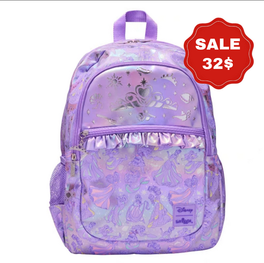 Smiggle Purple Princess Design Backpack 43cm G1-G3