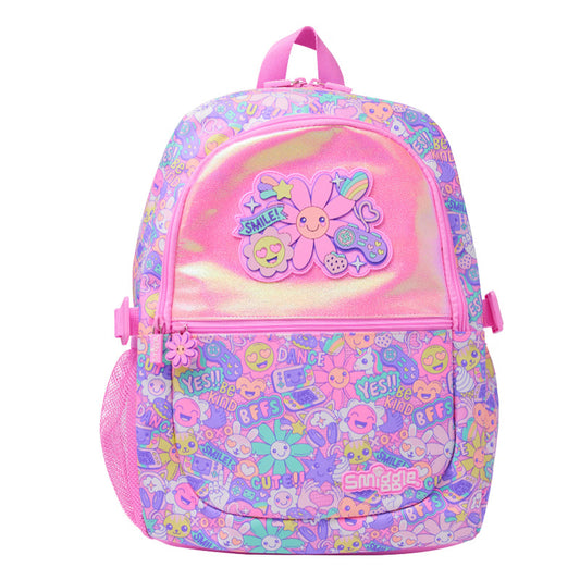 Smiggle Floral Pink Backpack 43cm