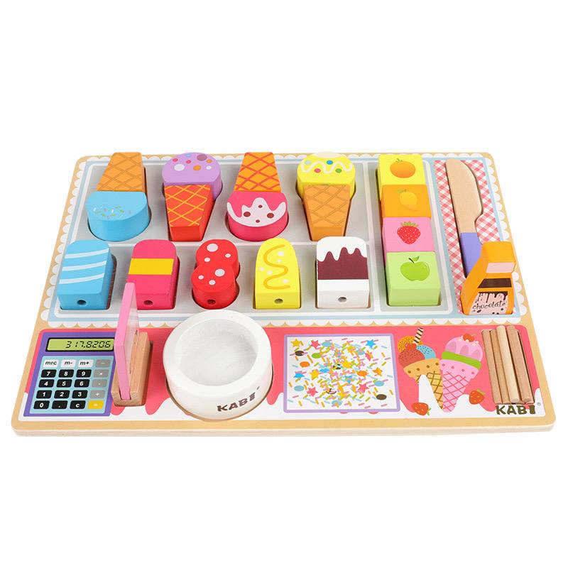 Wooden Ice Cream Shop Pretend Play Set  | 36M+