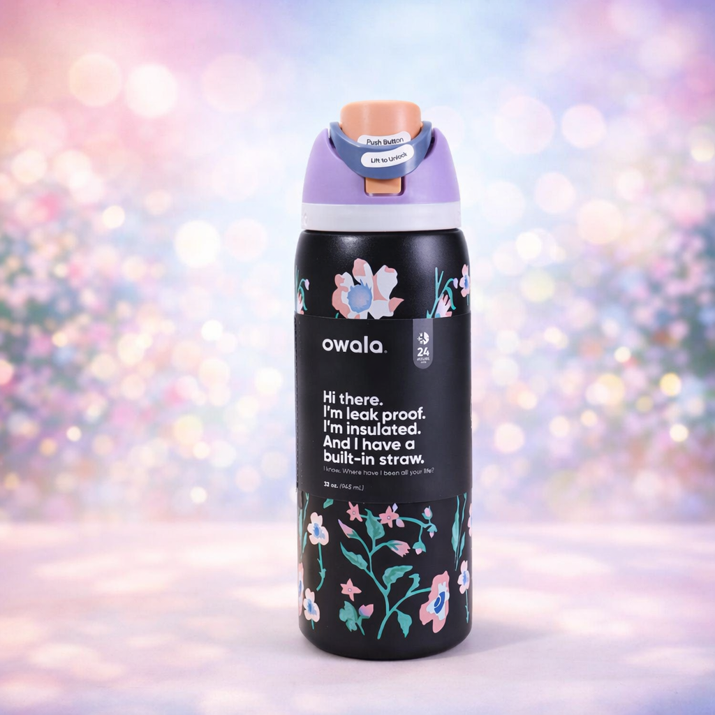 Owala Bottle Stainless Steel - FreeSip | Leak-proof | Midnight Garden | 710-950ml