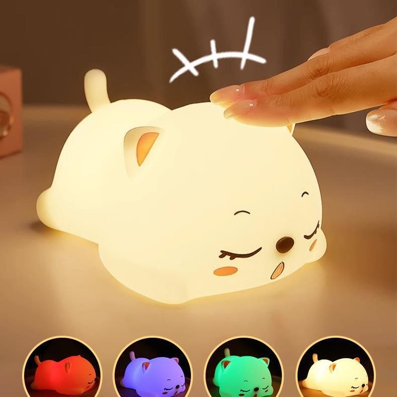 Snoring Cat Silicone Night Light | Usb Rechargeable | 3+