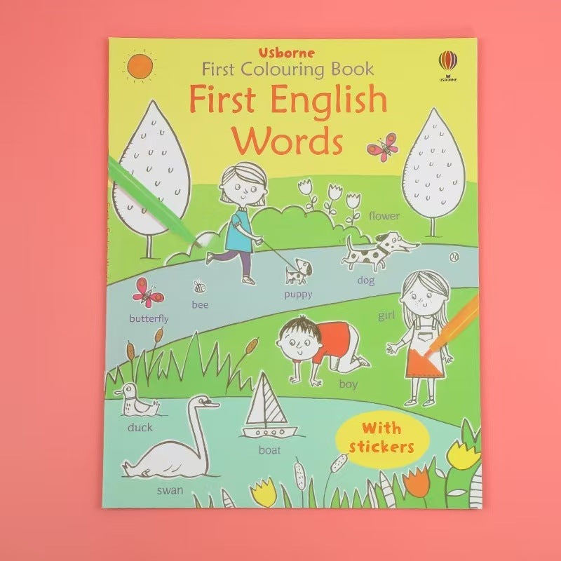 Usborne Colouring Book With Stickers - Soft Cover | 3+
