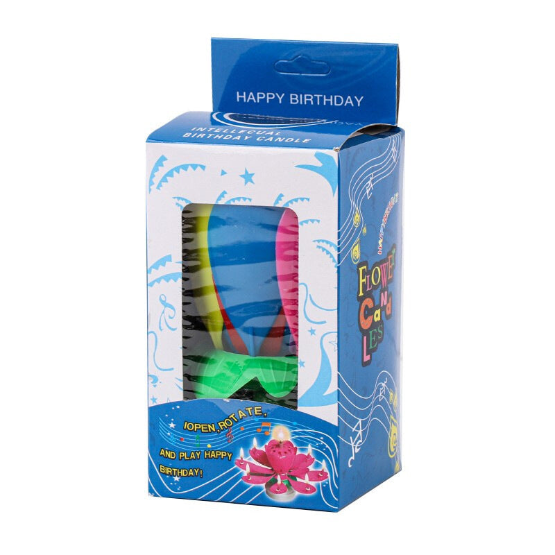 Musical Lotus Birthday Candle – Blooming Flower Cake Candle