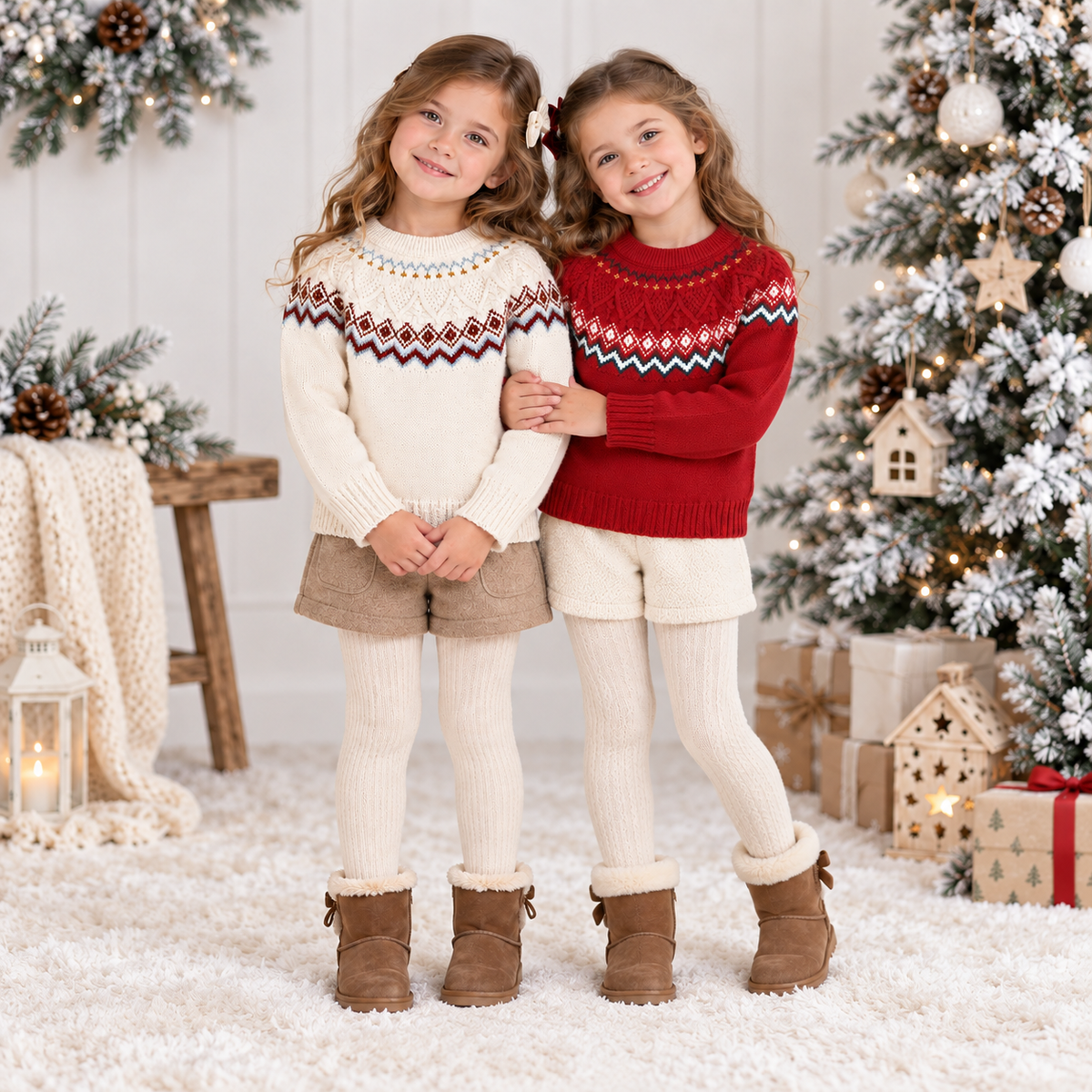 Kids’ Christmas Fair Isle Knit Sweater | 3–10Y