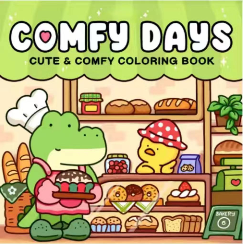 Cute & Comfy Coloring Books – 21 × 21 cm Softcover | 6+