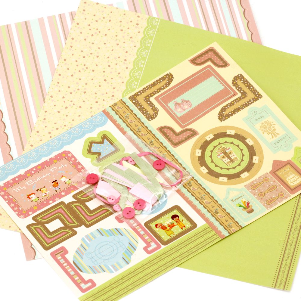 Scrapbook Decoration Set Birthday