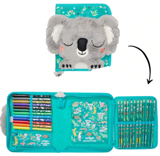 Smiggle Stationery Set Zip Pencil Case Koala Design