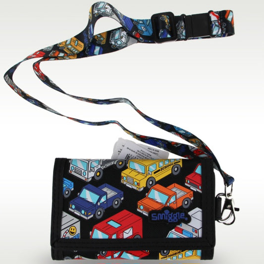 Smiggle Vehicles Wallet Lanyard