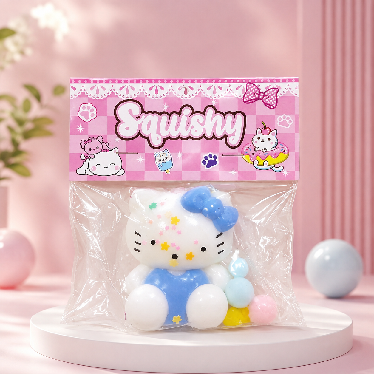 Cute Kitty Slow-Rising Squishy Toy – 4 Colours