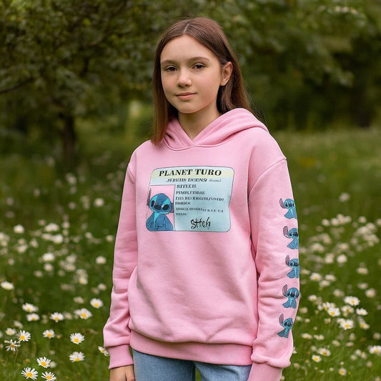 Hoodie With Fleece Stitch Design Size S-L
