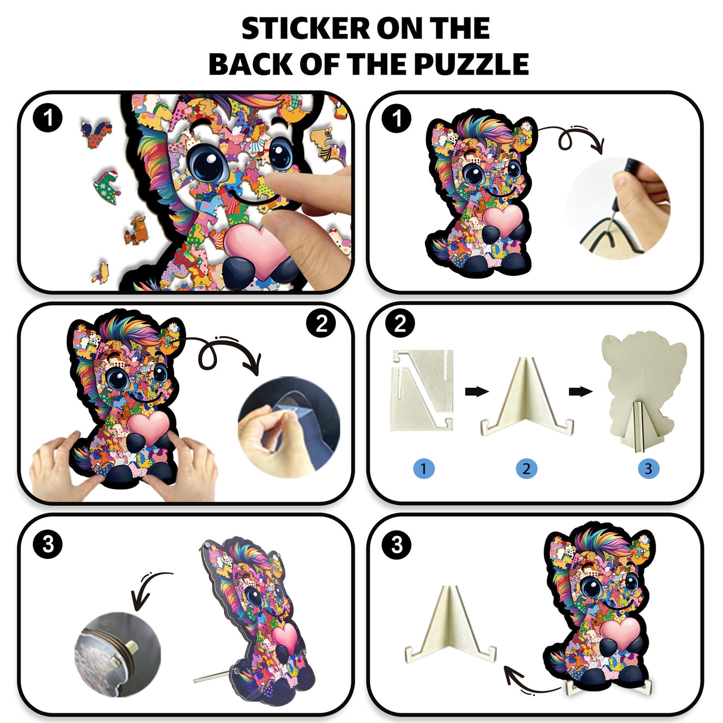 Cute Dog Wooden Puzzle – 72 Pieces | Colorful Animal Jigsaw Puzzle | 26004