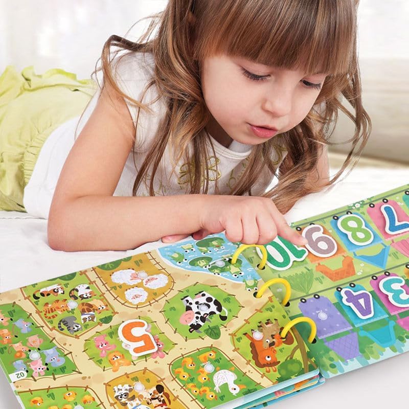 Montessori Busy Book for Children to Develop Learning Skills, and Preschool Educational Toy for Boys and Girls