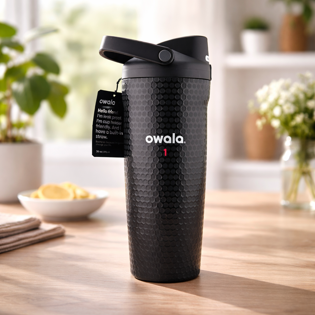 Owala Tumbler Stainless Steel FreeSip Leak-proof fairways For Days Black 900ml
