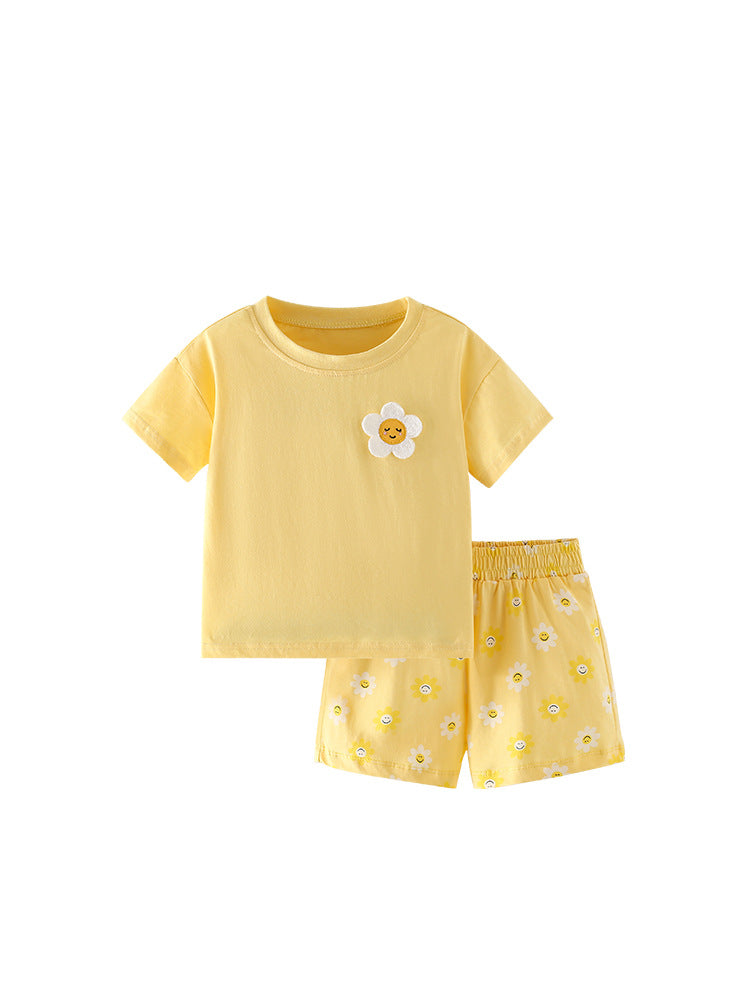 Girls Cotton Flowers – Soft Summer Outfit (4–12Y)