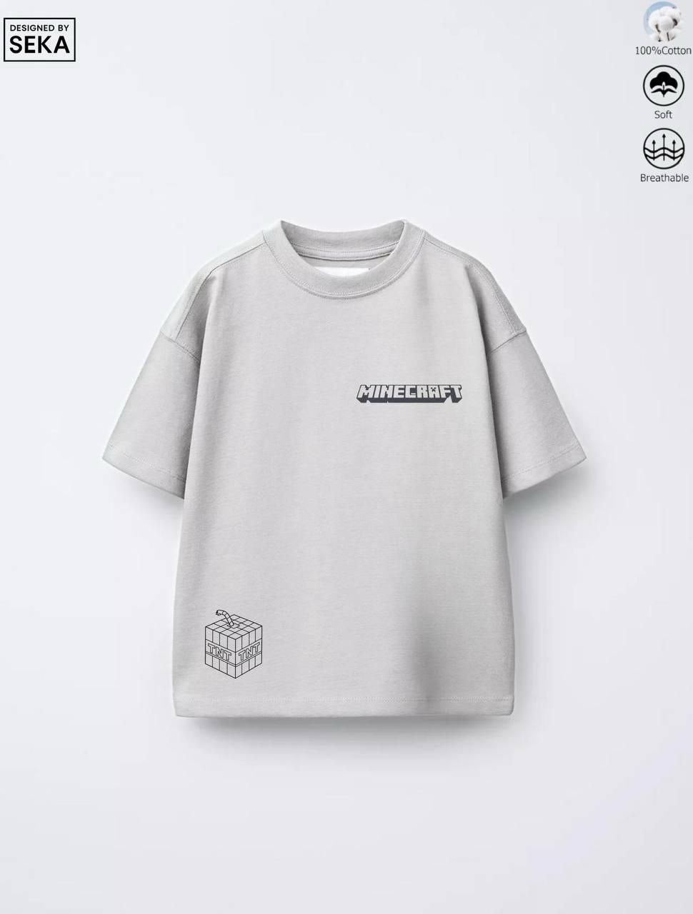 Cotton Tshirt Minecraft For Kids | Size 5-14y