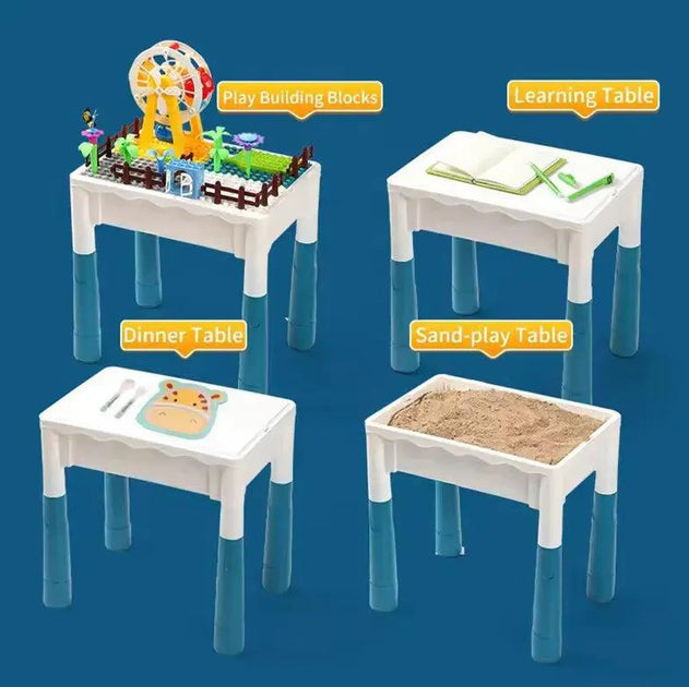 Block Table Multi-Purpose Building Toy 148 Pcs