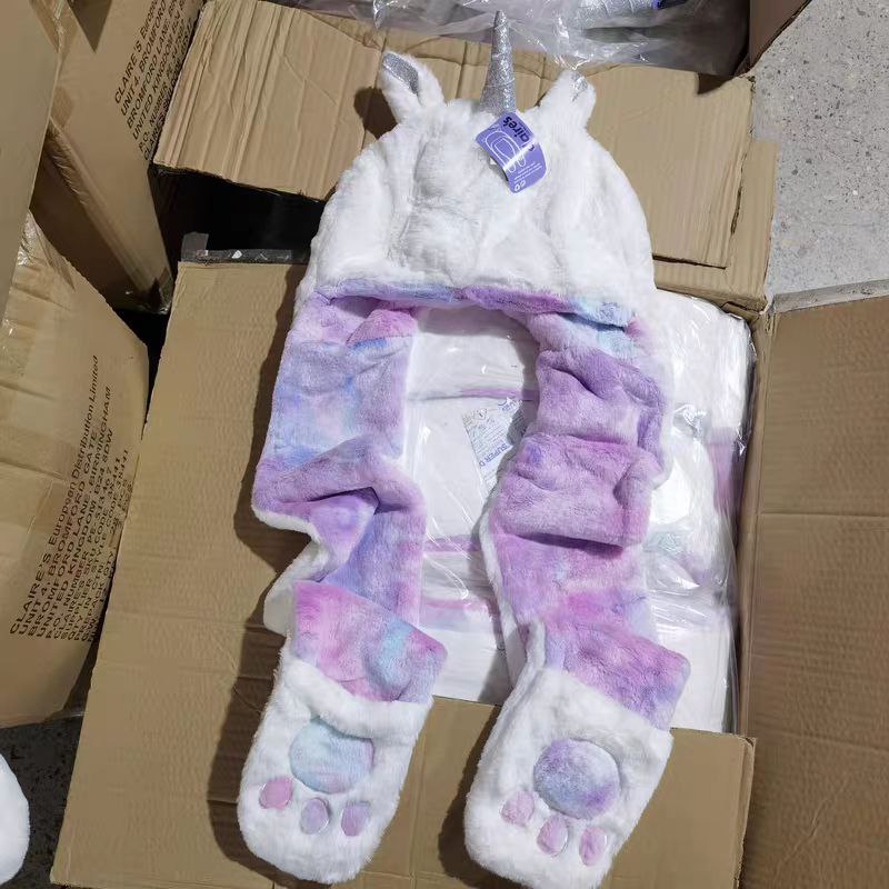 Warm Winter Hat Colorful Purple Unicorn