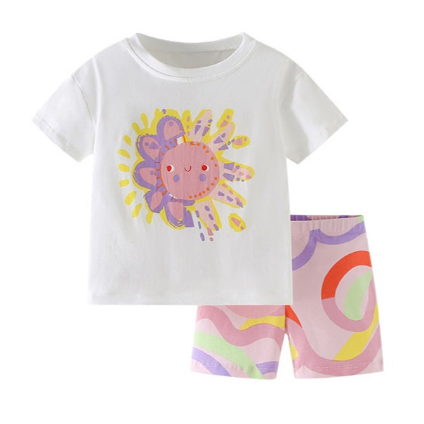 Girls Cotton Flower – Soft Summer Outfit (3–10Y)