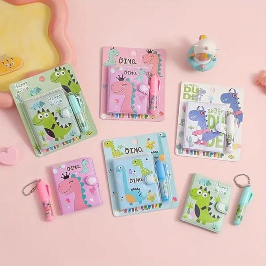 Mini Note Book For Kids Random Color Dinosaur Design