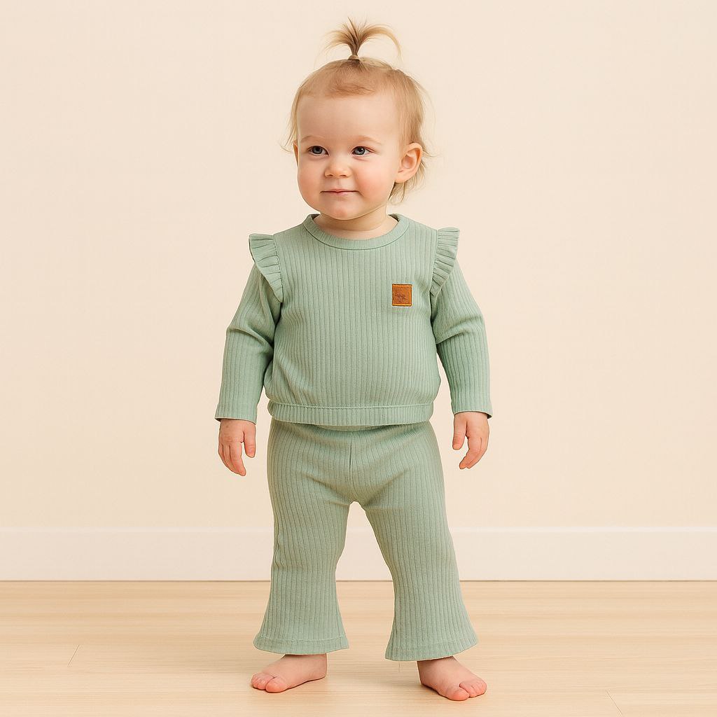 Warm Mint Outfit For Baby Girl Size 6-12 Months