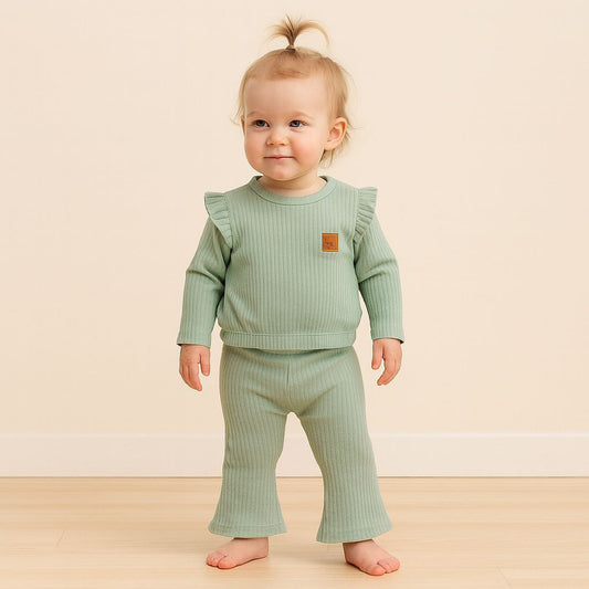 Warm Mint Outfit For Baby Girl Size 6-12 Months