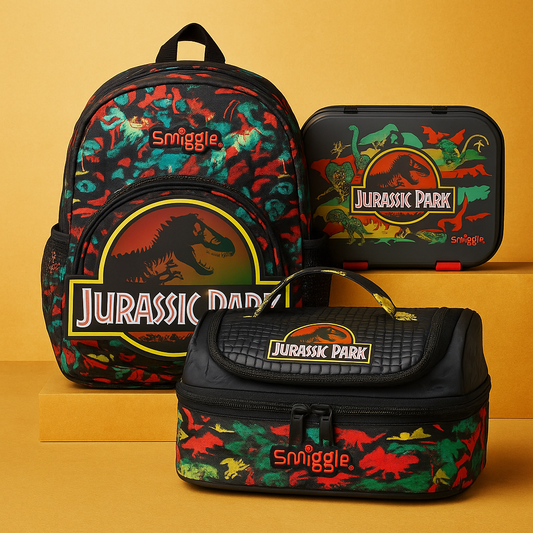 Smiggle Jurassic Park 3pcs Set Backpack 38cm