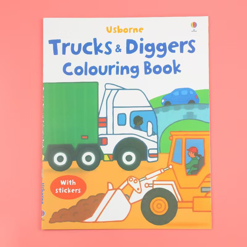Usborne Colouring Book With Stickers - Soft Cover | 3+