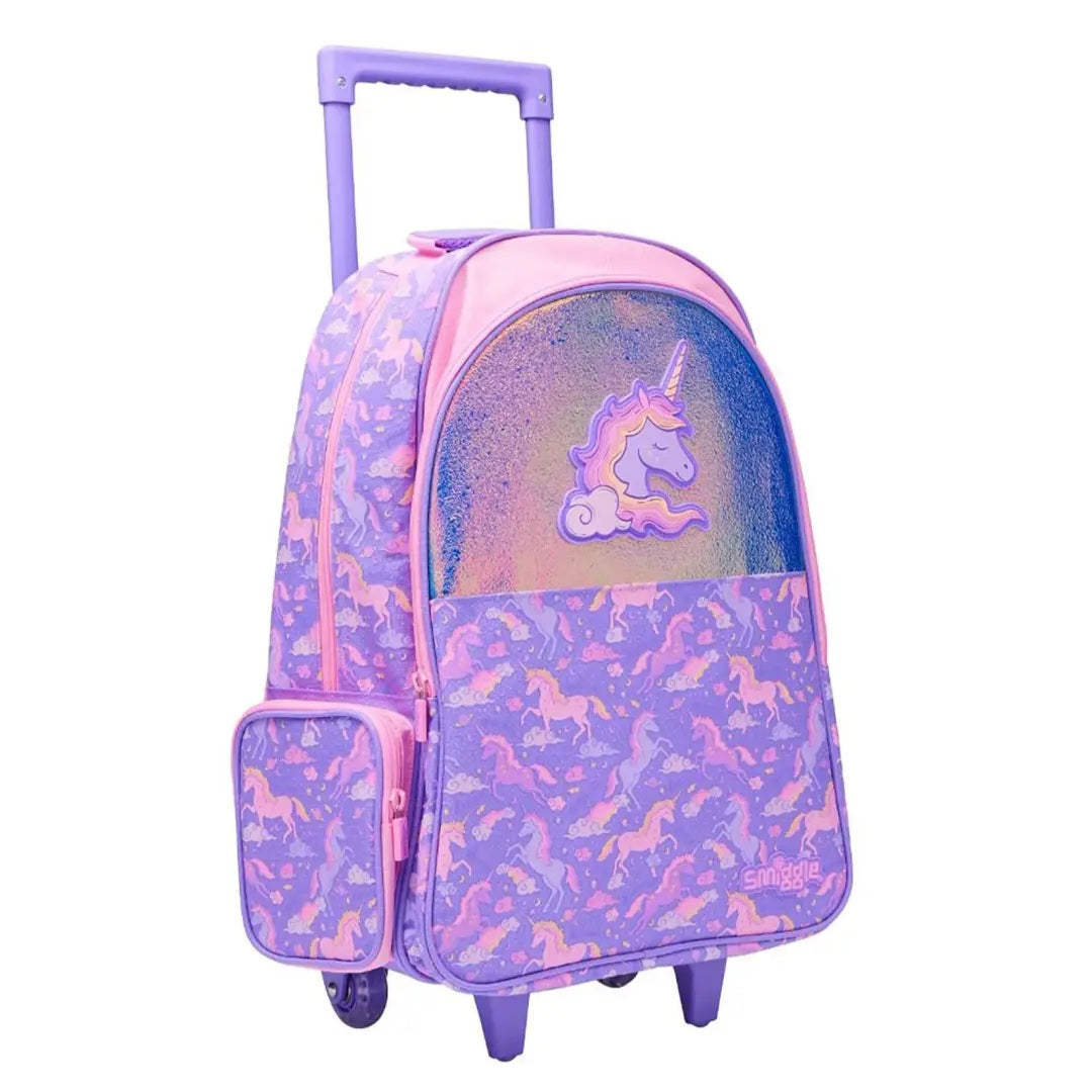 Smiggle Backpack | Light Up Wheels | Purple Unicorn