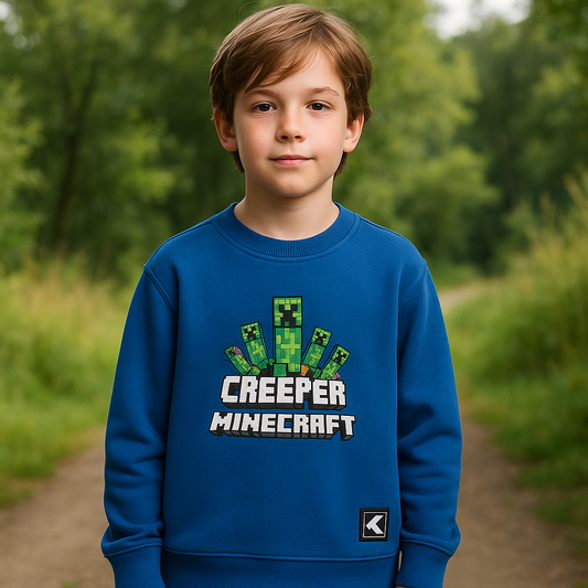 Sweater For Boys Creeper Minecraft Design Size 5-14y