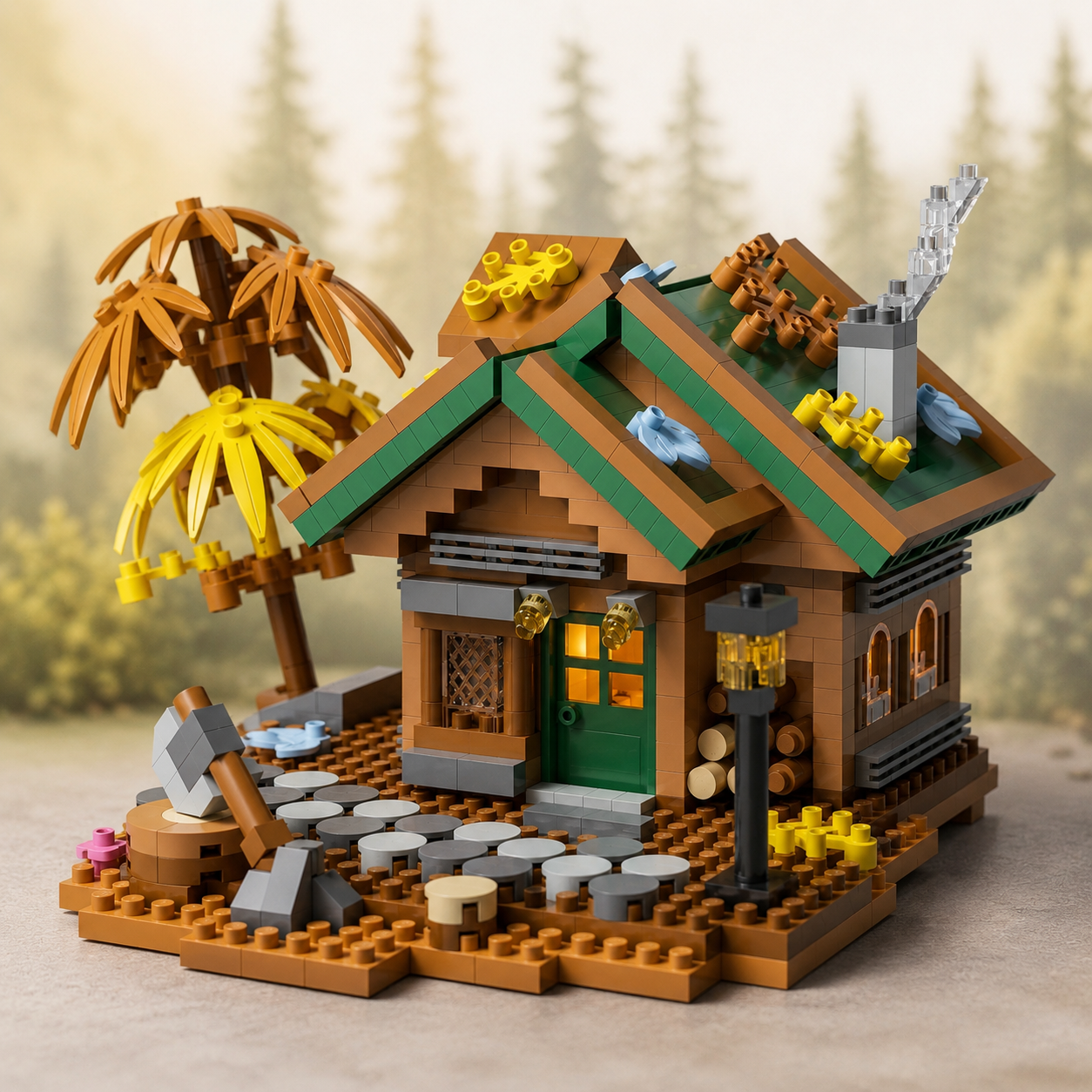 Forest Log Cabin  Building Blocks collection | 8+
