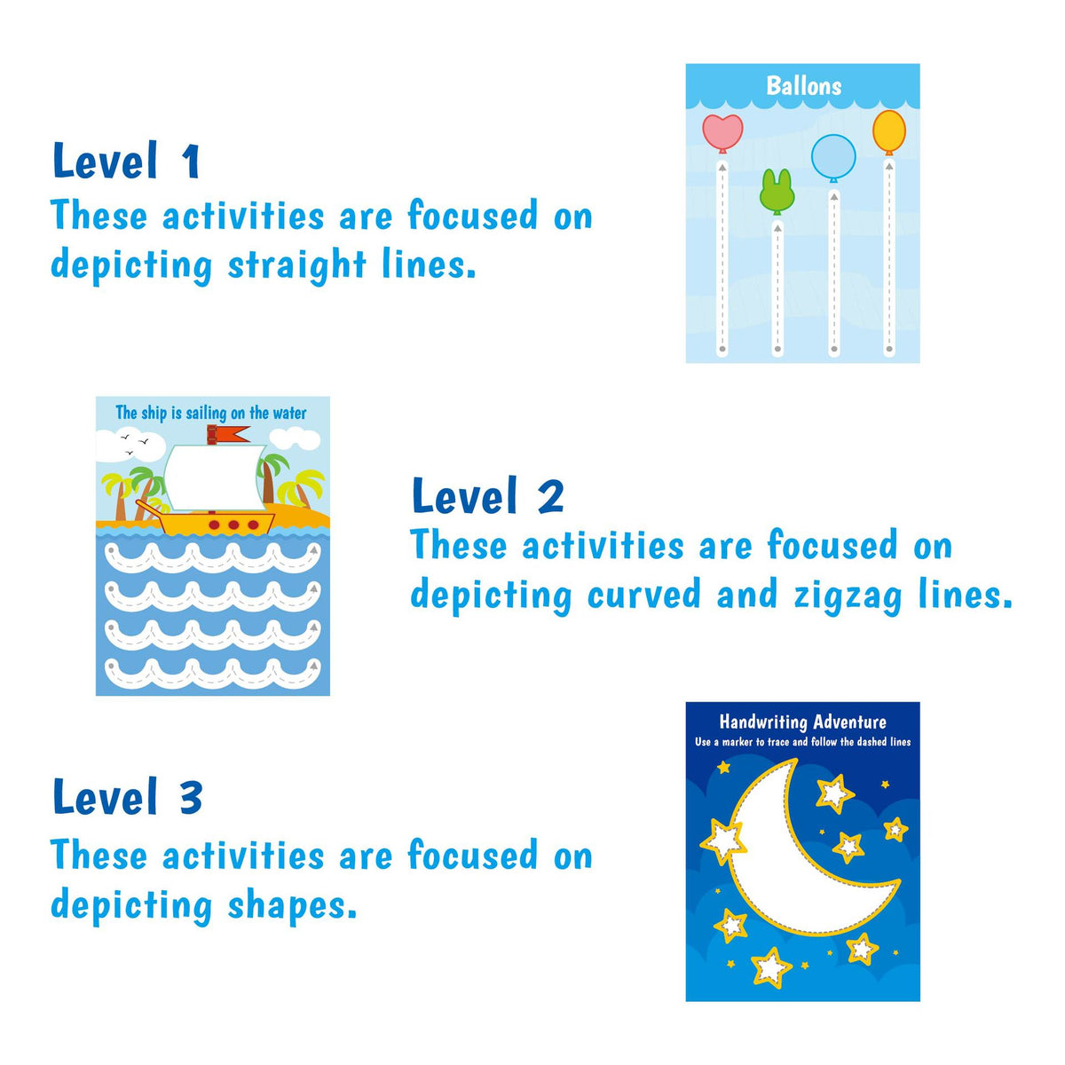 Kids Pencil Control & Tracing Activity Book – | Size 27×21.5cm